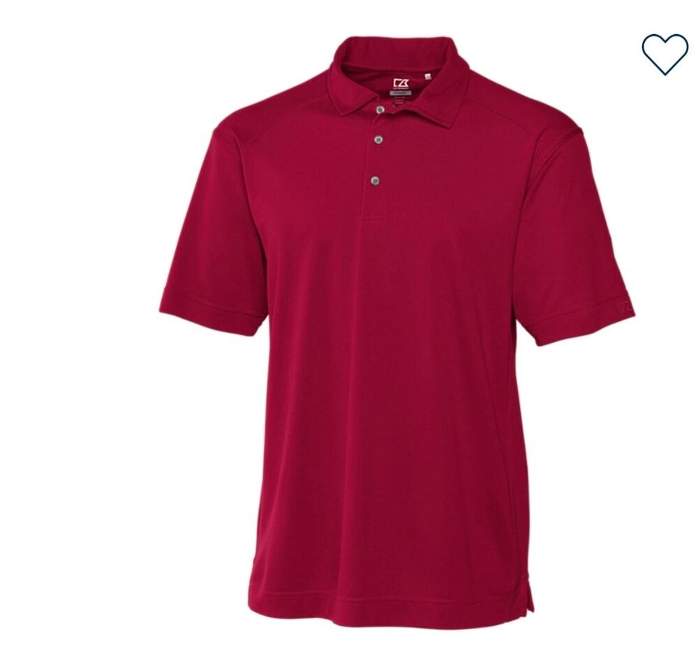 Cutter & Buck NWT Crimson Polo Shirt Short Sleeve Mens Small MCK00291